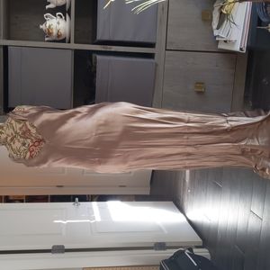 Vince Gold Satin Bias Cut Maxi - small